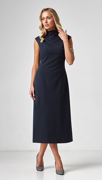 Фото sarafan-midi-klassiceskij-sinij-02 товару Сарафан міді класичний синій0