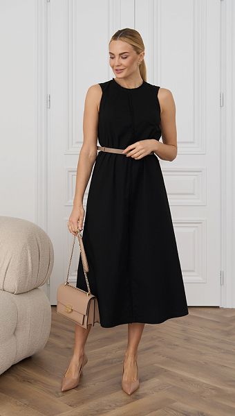 Фото sarafan-trapecia-cernyj-01 товару Сарафан трапеція чорний0