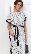 Фото sarafan-zenskij-belyj-v-cernuu-polosku-02 товару Сарафан жіночий білий в чорну смужку0