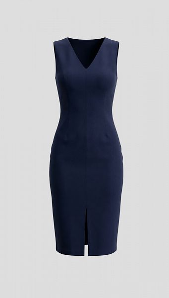 Фото sarafan-zenskij-klassiceskij-s-razrezom-sinij-01 товару Сарафан жіночий класичний з розрізом синій