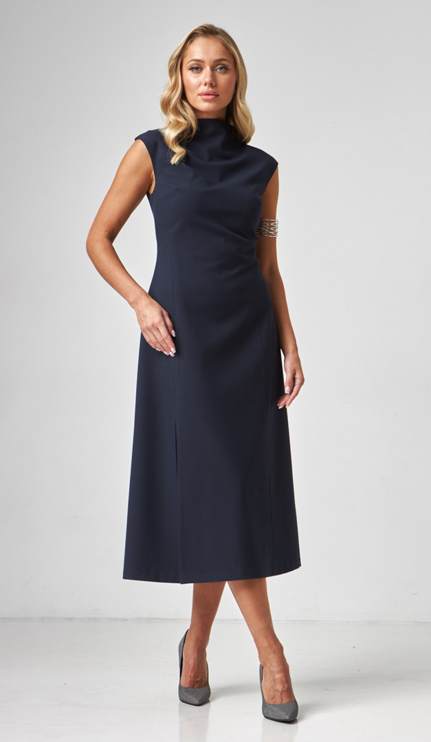 Фото sarafan-zenskij-midi-klassiceskij-sinij-02 товара Сарафан женский миди классический синий0