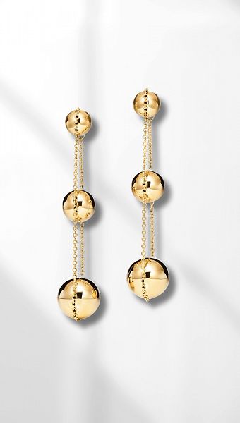 Фото sergi-s-zolotoj-cepockoj-02 товару Сережки з золотим ланцюжком