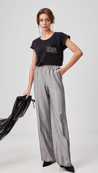 Фото sirokie-bruki-serye-na-rezinke-03 товара Широкие брюки серые на резинке0