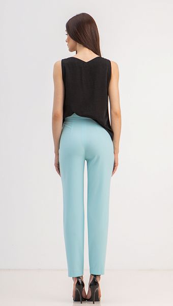 Фото stany-s-vysokoj-posadkoj-svetlaa-biruza-04 товара Штаны с высокой посадкой светлая бирюза0