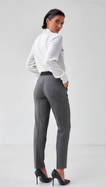 Фото stany-zenskie-cerno---seryj-melanz-05 товару Штани жіночі чорно - сірий меланж0