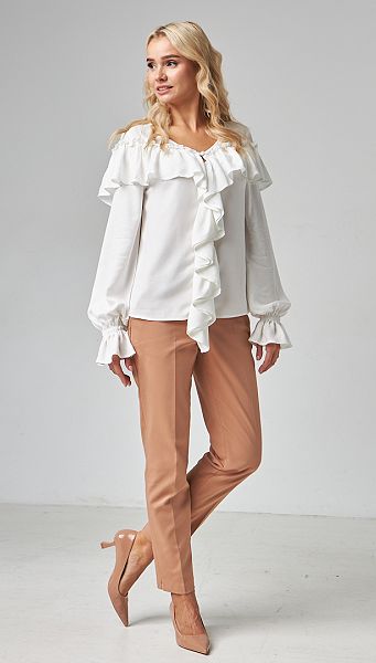 Фото stany-zenskie-klassiceskie-karamelnye-01 товара Штаны женские классические карамельные