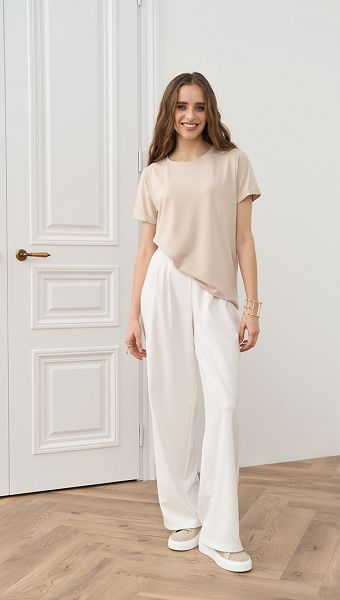 Фото stany-zenskie-pramye-molocnye-04 товару Штани жіночі прямі молочні0