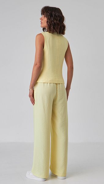 Фото stany-zenskie-pramye-zeltye-05 товару Штани жіночі прямі жовті0