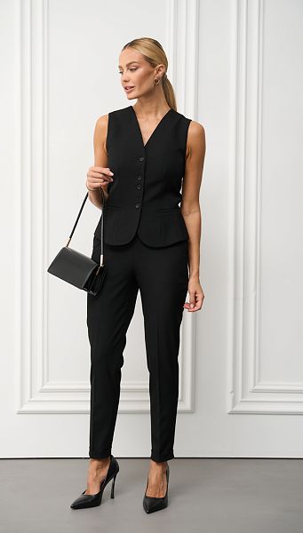 Фото stany-zenskie-zauzennye-cernye-1 товара Штаны женские зауженные чёрные