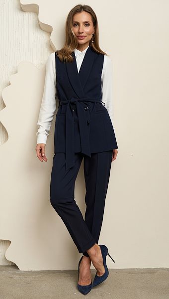 Фото stany-zenskie-zauzennye-sinie-112 товару Штани жіночі завужені сині1