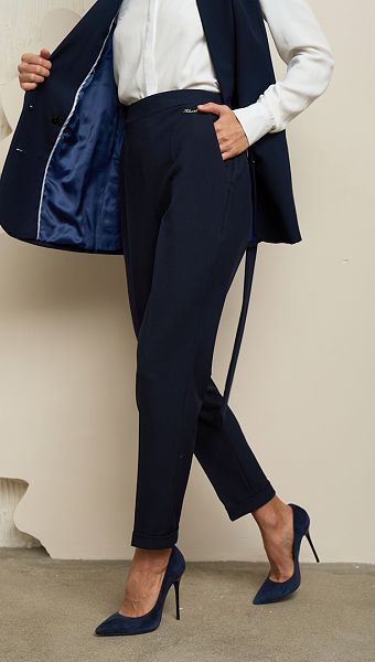 Фото stany-zenskie-zauzennye-sinie-15 товару Штани жіночі завужені сині1