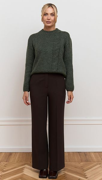 Фото sviter-trikotaznyj-zenskij-haki-02 товару Светр трикотажний жіночий хакі0