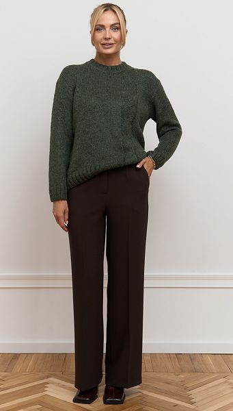 Фото sviter-trikotaznyj-zenskij-haki-04 товара Свитер трикотажный женский хаки