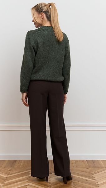 Фото sviter-trikotaznyj-zenskij-haki-05 товару Светр трикотажний жіночий хакі0