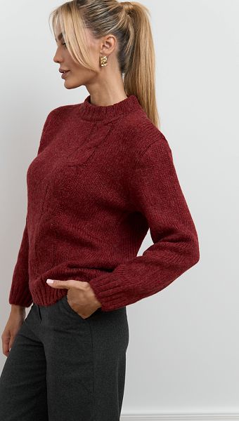 Фото sviter-trikotaznyj-zenskij-marsala-04 товару Светр трикотажний жіночий марсала0