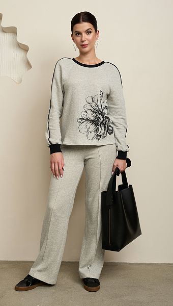 Фото svitsot-s-printom-seryj-melanz-1 товару Світшот з принтом сірий меланж0 Фото svitsot-s-printom-seryj-melanz-1 товару Світшот з принтом сірий меланж0