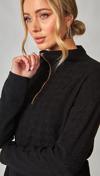 Фото svitsot-trikotaznyj-s-molniej-cernyj-05 товару Світшот трикотажний з блискавкою чорний0