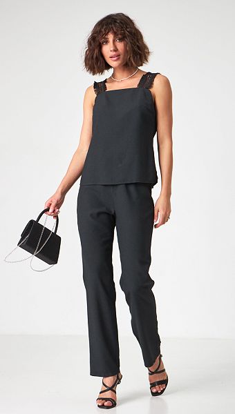 Фото top-zenskij-cernyj-s-kruzevom-02 товару Топ жіночий чорний з мереживом0