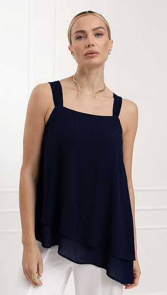 Фото top-zenskij-na-bretelah-sinij-03 товару Топ жіночий на бретелях синій