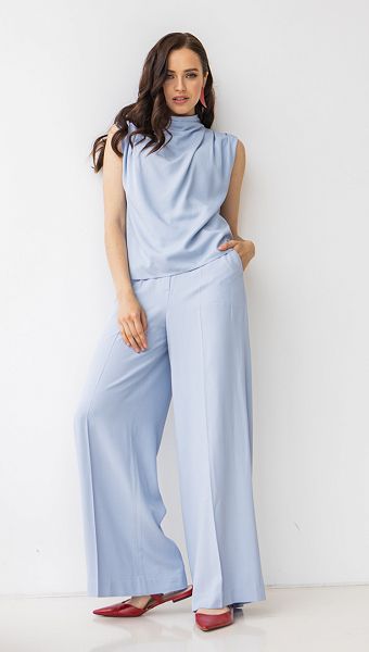 Фото top-zenskij-s-drapirovkoj-goluboj-02 товару Топ жіночий з драпіровкою блакитний0