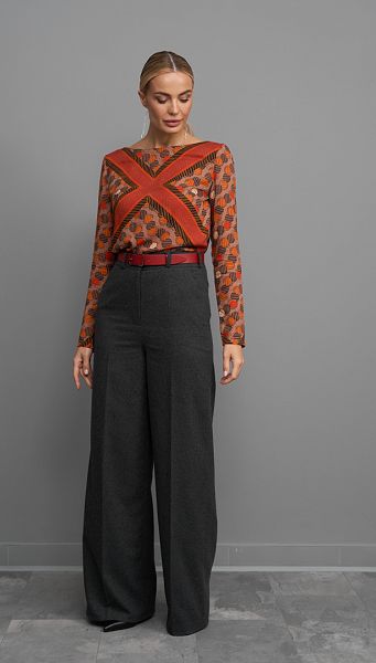 Фото top-zenskij-terrakotovyj-s-printom-1 товару Топ жіночий теракотовий з принтом