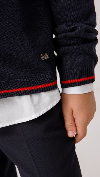 Фото trikotaznaa-kofta-dla-malcika-sinaa-s-krasnym-kantom-05 товару Трикотажна кофта для хлопчика синя з червоним кантом0