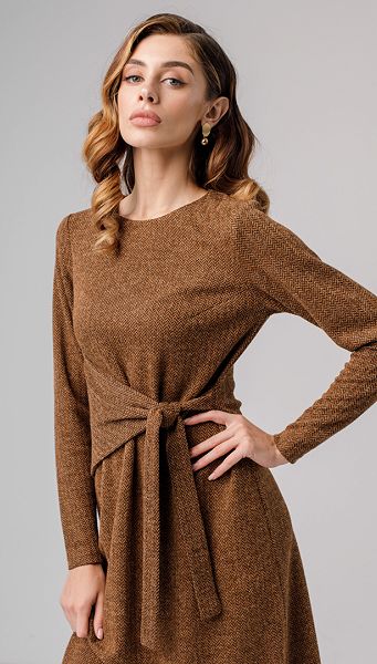 Фото trikotaznoe-plate-midi-s-poasom-02 товару Трикотажне плаття міді з поясом