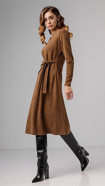 Фото trikotaznoe-plate-midi-s-poasom-03 товара Трикотажное платье миди с поясом0