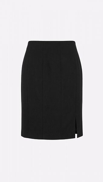 Фото ubka-bazovaa-s-razrezom-cernaa-01 товару Спідниця базова з розрізом чорна