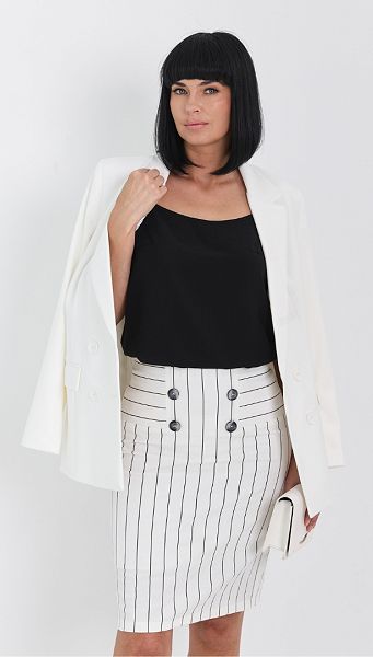 Фото ubka-belaa-v-polosku-1 товара Юбка белая в полоску