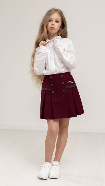 Фото ubka-dla-devocki-dvubortnaa-s-otdelkoj-1 товару Спідниця для дівчинки двобортна з оздобленням1