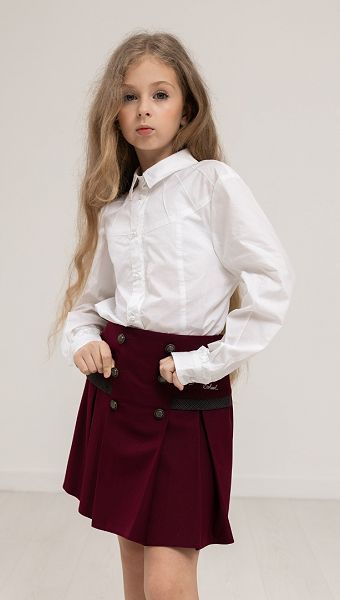 Фото ubka-dla-devocki-dvubortnaa-s-otdelkoj-4 товару Спідниця для дівчинки двобортна з оздобленням1