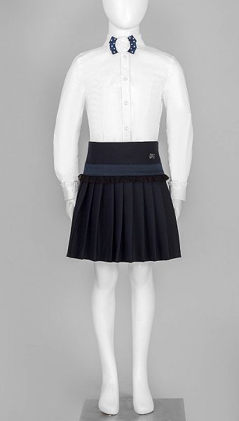 Фото ubka-dla-devocki-s-dekorirovannym-poasom-11 товару Спідниця для дівчинки з декорованим поясом