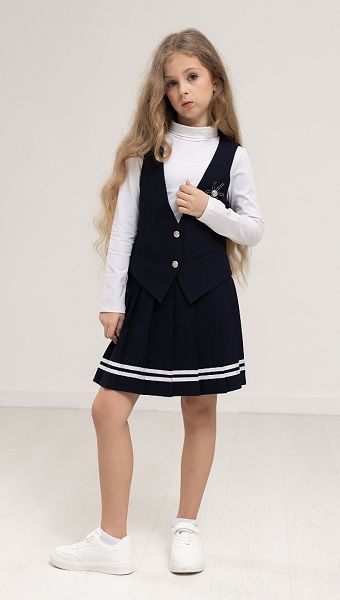 Фото ubka-dla-devocki-sinaa-s-tesmoj-05 товара Юбка для девочки синяя с тесьмой0