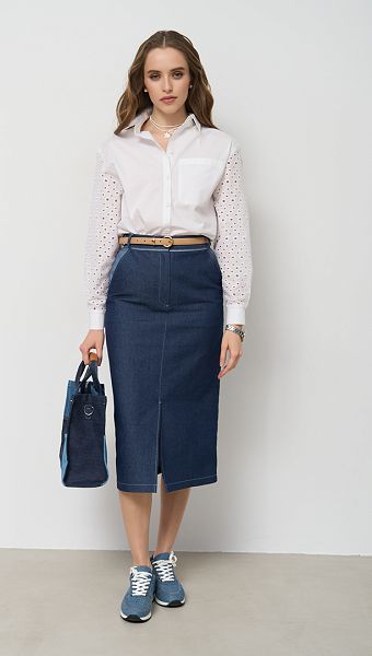 Фото ubka-dzinsovaa-pramaa-midi-01 товару Спідниця джинсова пряма міді0