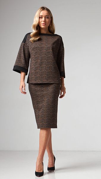 Фото ubka-karandas-bronzovyj-print-01 товару Спідниця олівець бронзовий принт0