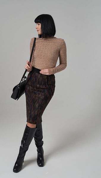 Фото ubka-karandas-teplaa-v-print-02 товару Спідниця олівець тепла в принт0