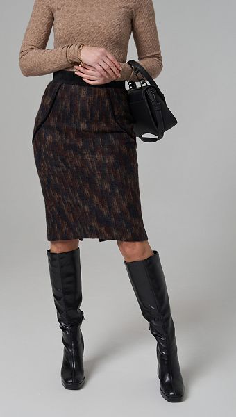 Фото ubka-karandas-teplaa-v-print-04 товару Спідниця олівець тепла в принт0