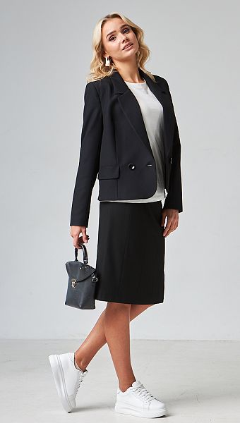 Фото ubka-klassiceskaa-s-razrezom-cernaa-03 товару Спідниця класична з розрізом чорна0