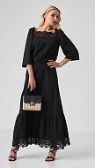 Фото ubka-maksi-cernaa-s-kruzevom-02 товару Спідниця максі чорна з мереживом0