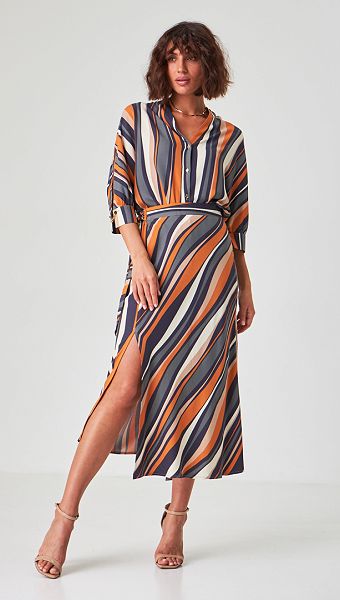 Фото ubka-midi-s-printom-v-polosku-06 товару Спідниця міді з принтом в смужку0