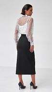 Фото ubka-midi-s-razrezom-cernaa-04 товару Спідниця міді з розрізом чорна0