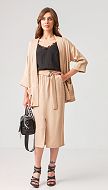 Фото ubka-s-karmanami-pesocnaa-04 товару Спідниця з кишенями пісочна0