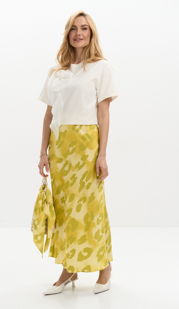 Фото ubka-s-printom-limonno-salatovaa-06 товару Спідниця з принтом лимонно - салатова0