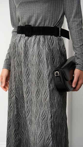 Фото ubka-sifonovaa-midi-seraa-5 товару Спідниця шифонова міді сіра0