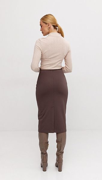 Фото ubka-trikotaznaa-sokoladnaa-06 товару Спідниця трикотажна шоколадна0