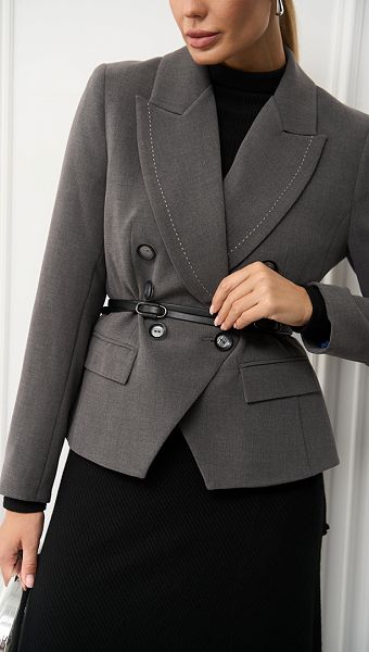 Фото zaket-dvuhbortnyj-seryj-005 товару Жакет двобортний сірий0 Фото zaket-dvuhbortnyj-seryj-005 товару Жакет двобортний сірий0