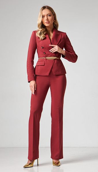 Фото zaket-dvuhbortnyj-terrakotovyj-01 товару Жакет двобортний теракотовий0