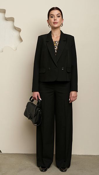 Фото zaket-dvuhbortnyj-ukorocennyj-cernyj-03 товару Жакет двобортний вкорочений чорний0