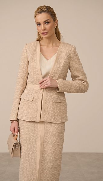 Фото zaket-tvidovyj-bezevyj-02 товару Жакет твідовий бежевий